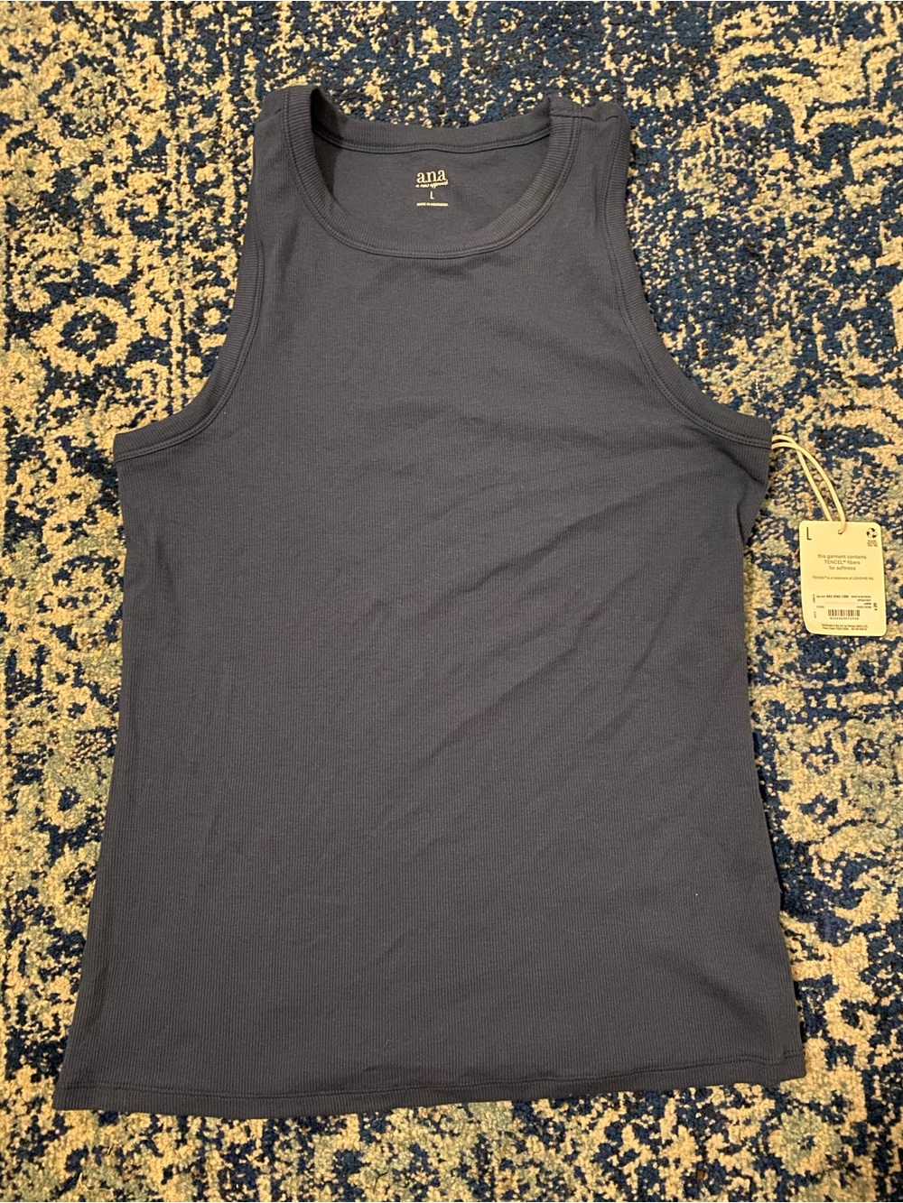 a.n.a Women’s Black Ribbed Tank Top - Classic Sleeveless Shirt